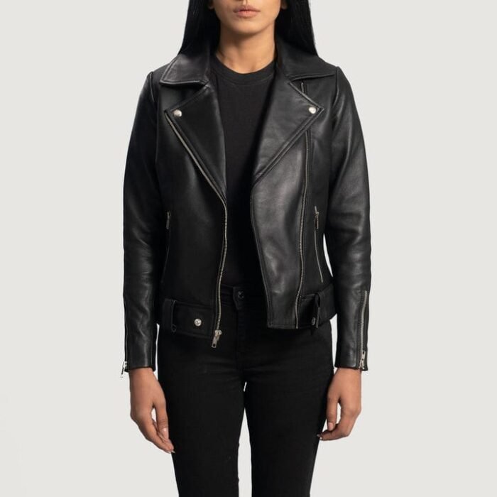 Women's Black Classic Biker Leather Jacket