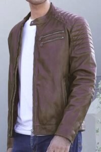 Classic Brown Leather Biker Jacket – Timeless Style, Modern Edge