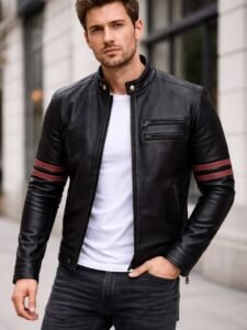 Men’s Black Biker Leather Jacket – Bold Style, Timeless Attitude 🖤
