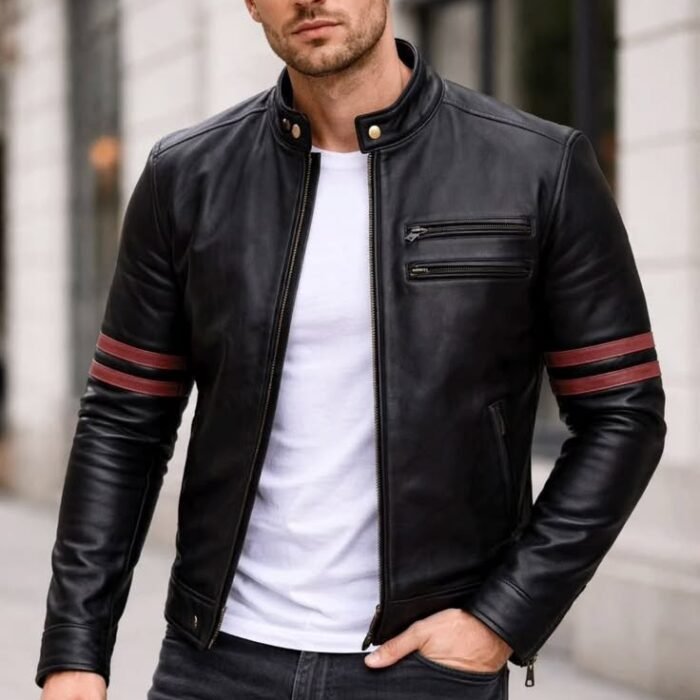 Men’s Black Biker Leather Jacket – Bold Style, Timeless Attitude 🖤