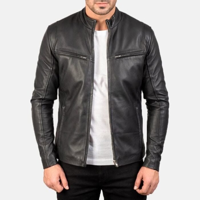 Black Minimalist Leather Jacket – Timeless Style, Modern Edge